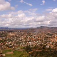 Vue aérienne de la ville Fianarantsoa