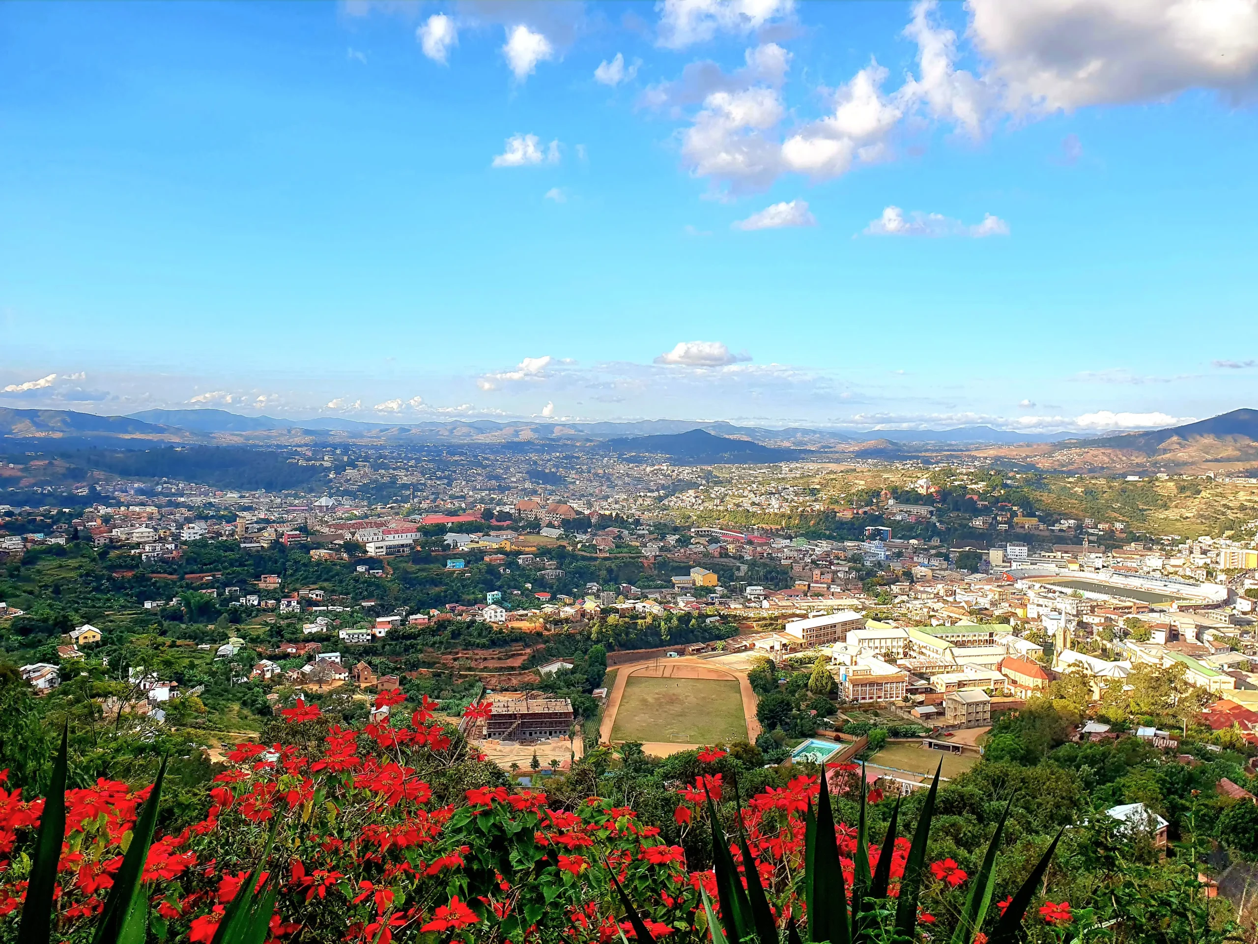 Vue globale de la ville basse de Fianarantsoa